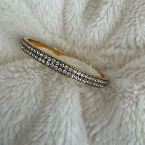 Elegant Gold and Silver Diamante Bangle Bracelet. NWOT